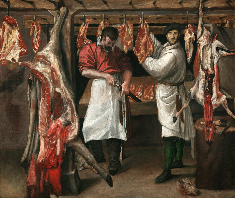 The Butcher's Shop de Annibale Carracci