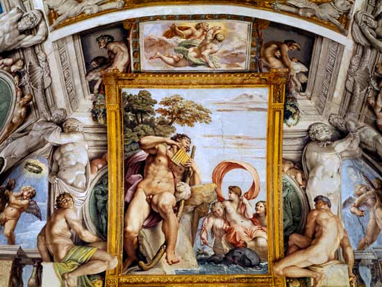 The 'Galleria Carracci' (Carracci Hall) detail of Polyphemus and Galatea de Annibale Carracci