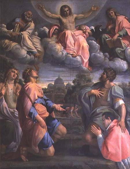 Christ in Glory with the Saints de Annibale Carracci