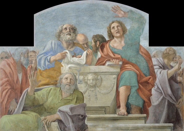 Apostles around the Empty Sepulchre de Annibale Carracci