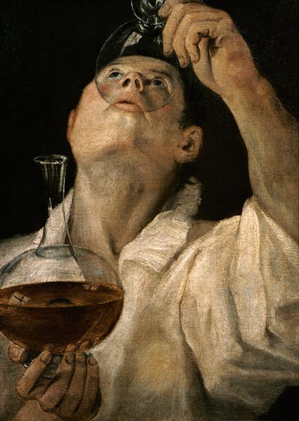 Portrait of a Man Drinking de Annibale Carracci