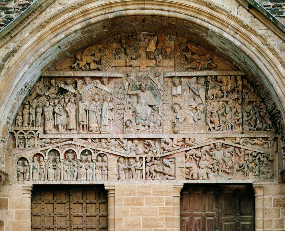 The Last Judgement, west portal tympanum de Anonym Romanisch