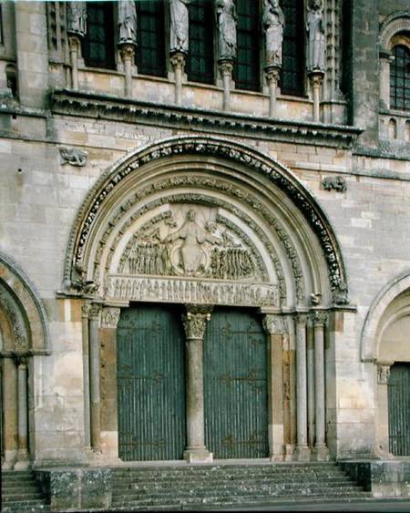Central Portal of the Abbey Church, 1096-1106 reconstructed by Viollet-le-Duc in 1845 de Anonym Romanisch