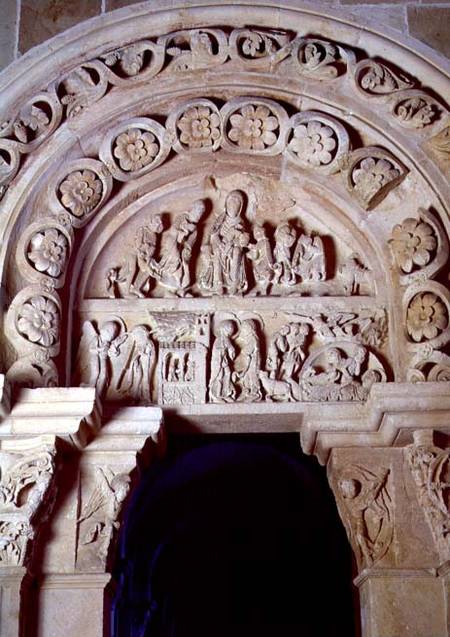 The Childhood of Christ, Tympanum of Right Portal,from the Nave de Anonym Romanisch