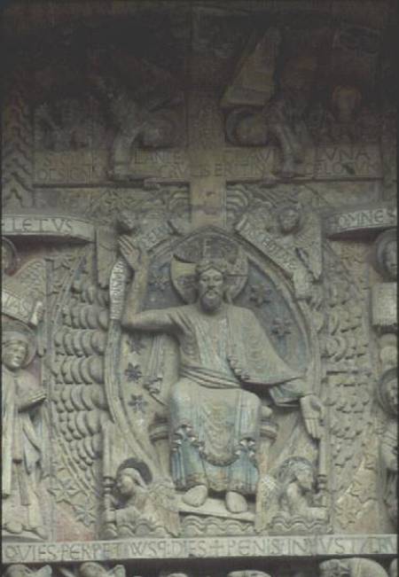 Christ in Glorydetail from the Last Judgement scene on the tympanum de Anonym Romanisch