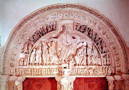 The Pentecost, from the tympanum of the central portal de Anonym Romanisch