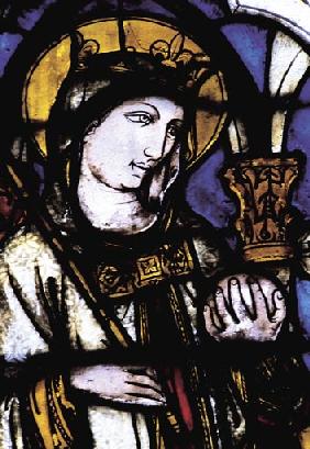 Assisi, Glasfenster, Jungfrau Maria