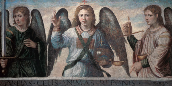 The three archangels de Anonym (Venezianisch oder Bergamesisch)
