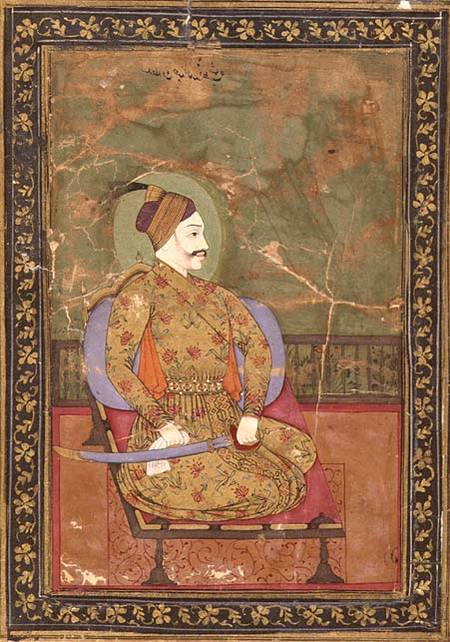 58.20/25A Portrait of Sultan Abdullah Qutb Shah seated, (1626-72), Golconda, Deccani School de Anonymous