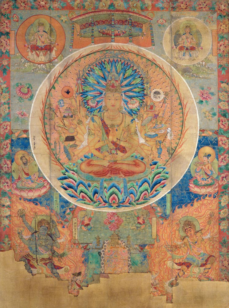 Ch.xxvviii.006 The Mandala of Sahasrabhuja Avalokitesvara, Tunhuang de Anonymous