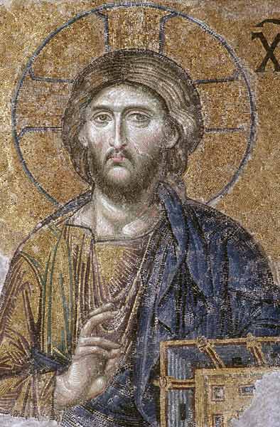 Mosaic depicting the Deesis Christ, South Gallery,Byzantine de Anonymous