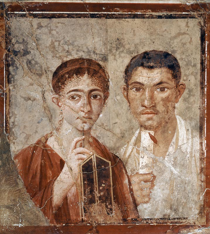 Portrait of a Couple, thought to be Paquio Proculo and his wife, from the House of Paquio Proculo,Po de Anonymous