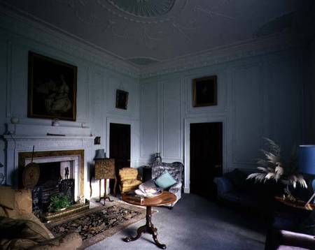 Belle Isle, Windermere: the drawing room with its neo-classical frieze of musical instruments de Anonymous