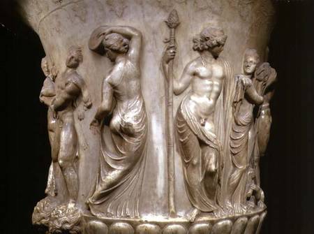 The Borghese Crater or Vase, detail of relief depicting Dionysus and his maenads, Greek,Neo-Attic de Anonymous