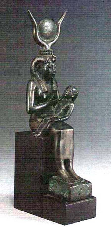 Bronze group of the goddess Isis suckling the infant Horus de Anonymous