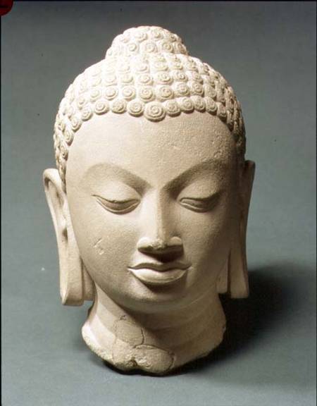 Buff sandstone head of the BuddhaSarnath de Anonymous