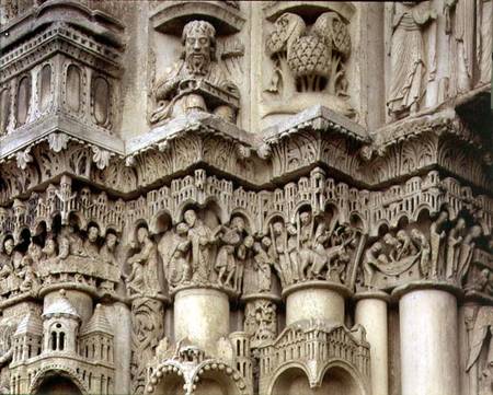 Capital frieze depicting Scenes from the Passion, from the south door of the Royal Portal,west facad de Anonymous