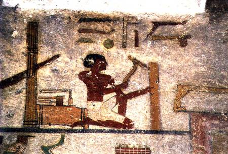 Carpenter's Workshop, detail from a tomb wall painting,Egyptian de Anonymous
