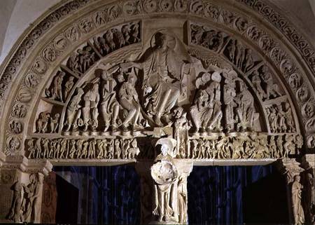 Central nave portal of the narthextympanum depicting Christ Enthroned de Anonymous
