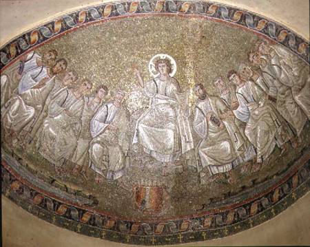 Christ Enthroned with the Apostles de Anonymous