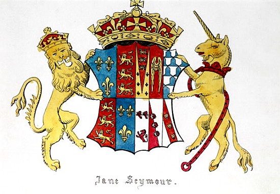 Coat of Arms of Jane Seymour (c.1509-37), third wife of King Henry VIII of England (1491-1547) de Anonymous