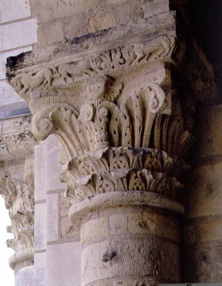 Column capital with stylised foliate designfrom the porch of the church of the Benedictine Abbey de Anonymous