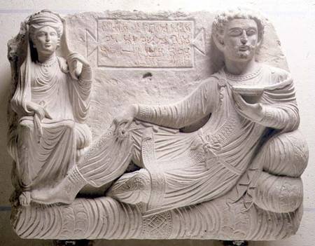 Couple at a banquet, tomb find from Palmyra,Syria de Anonymous