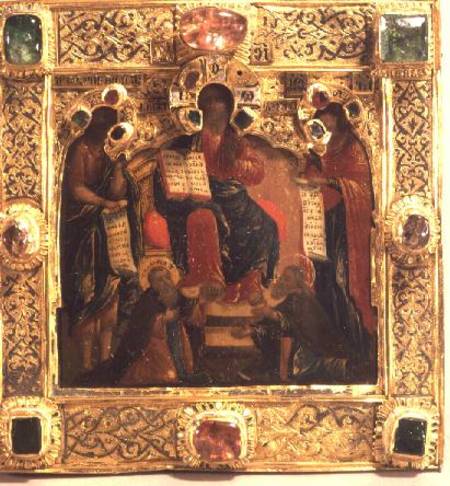 Cover for the icon of the Deesis (Christ) with genuflecting saintsMoscow de Anonymous