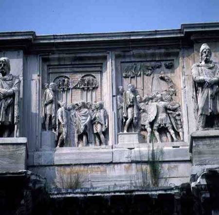 Detail from the Arch of Constantinebuilt to celebrate the Emperor's victory over Maxentius (AD 312) de Anonymous