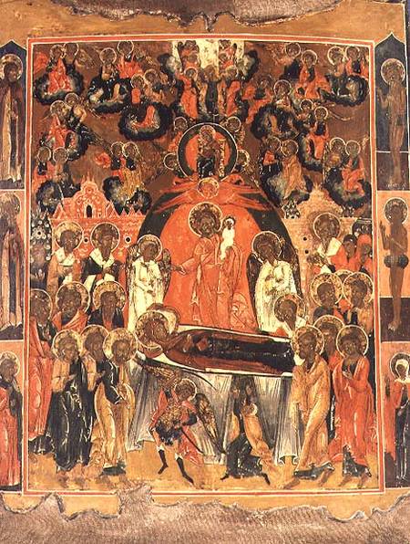 The Dormition and Assumption of the Mother of GodRussian icon from Moscow de Anonymous