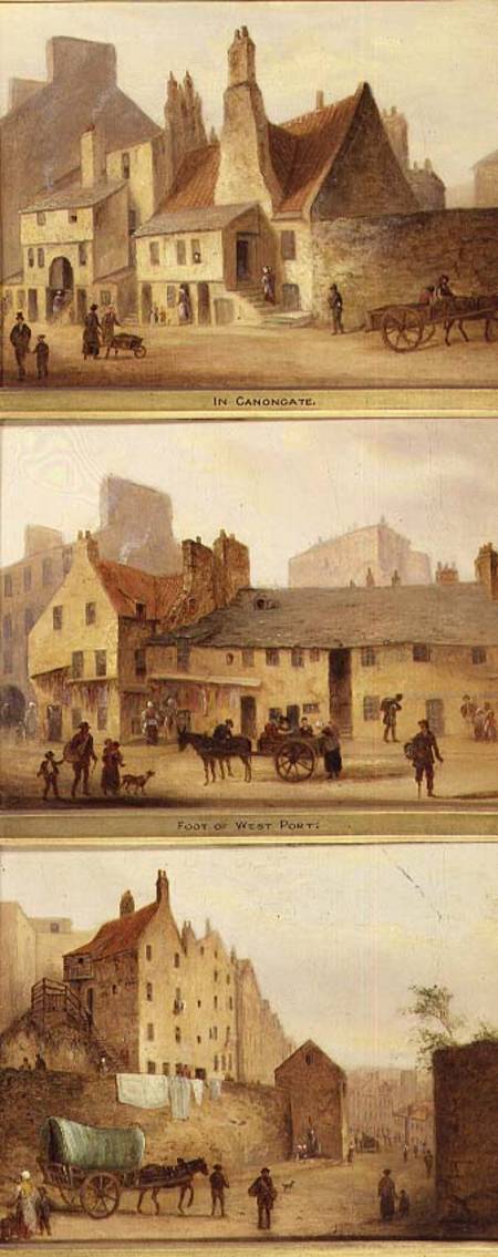 Edinburgh: Nine Views of the Old Town, In Canongate, Foot of West Port, Calton de Anonymous