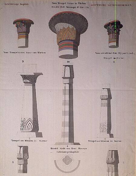 Egyptian order of columnsstudy de Anonymous
