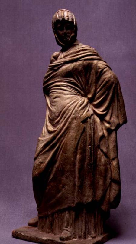 Female statuette, Boeotian from Tanagra,Greek de Anonymous