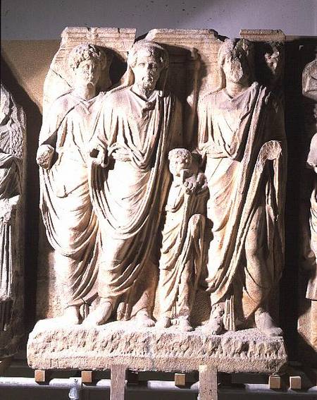 Frieze detail showing Emperors Hadrian (76-138)Marcus Aurelius (121-80) and Lucius Verus (86-161) fr de Anonymous