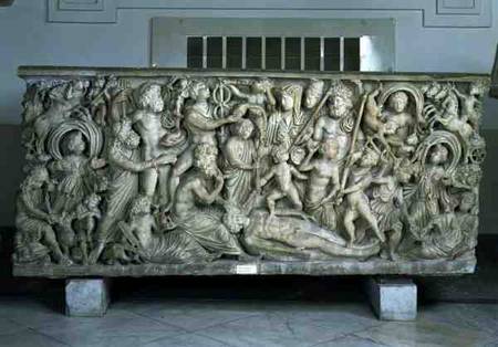 Frieze from a sarcophagus depicting the legend of Prometheusfrom Pozzuoli de Anonymous