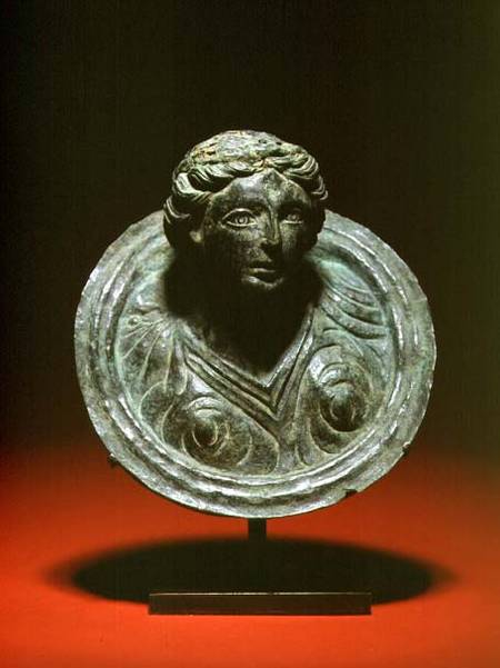 Gallo-Roman repousse applique roundel with the bust of a female de Anonymous