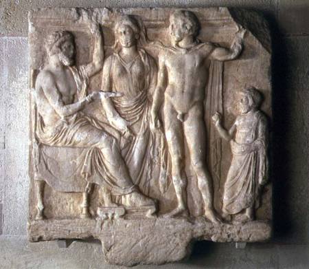 Gods and Worshippers Votive Relief de Anonymous