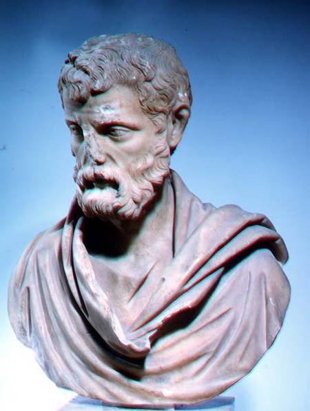 Herodes Atticus, marble head, Roman de Anonymous