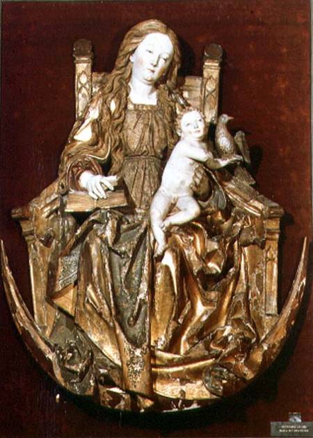 Madonna and Child Enthroned above a crescent moon attributed to Niklaus Weckmann (1482-1526) de Anonymous