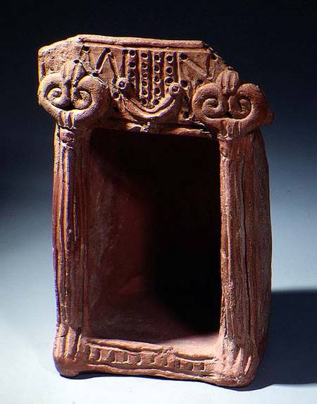 Model of a shrine with sacred columnsIron Age de Anonymous