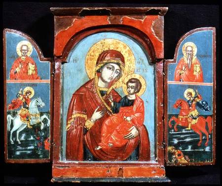 The Mother of God Hodegetria and SaintsMacedonian icon de Anonymous