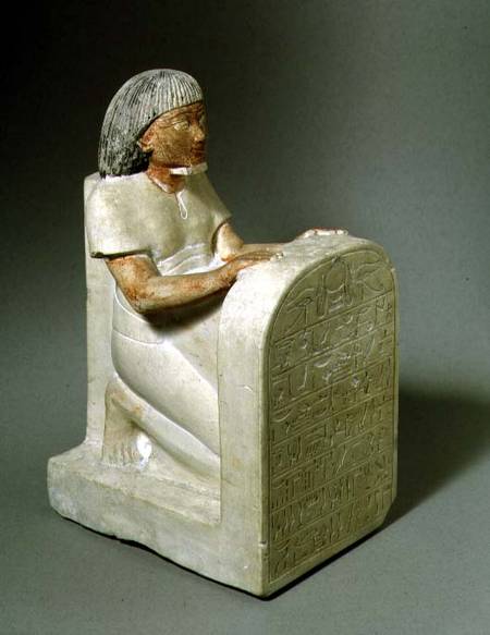 N508 Kneeling female figure holding a stela Egyptian de Anonymous