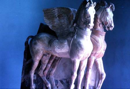 Pair of Winged Terracotta Horses, from the Temple of Tarquinia de Anonymous