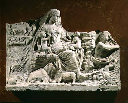 Personification of the earth mother, allegorical relief, Roman,Carthage de Anonymous