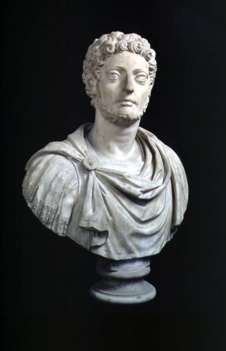Portrait bust of Emperor Lucius Aurelius Commodus (161-92) copy of a Roman original de Anonymous