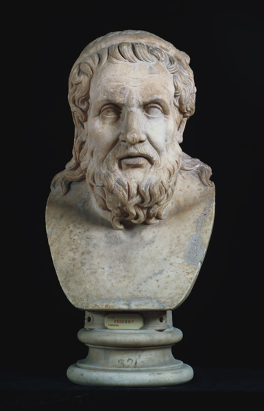 Portrait bust possibly of either Hesiod (8th century BC) or Homer (8th century BC) de Anonymous