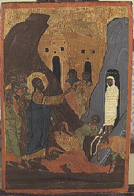 The Raising of LazarusGreek Icon de Anonymous