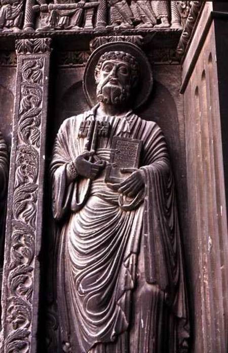 Relief sculpture of St. Peter from the Facade of St. Trophime de Anonymous