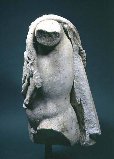 Roman marble torso of a satyr of faun (side view with skin draped over nearest shoulder) de Anonymous