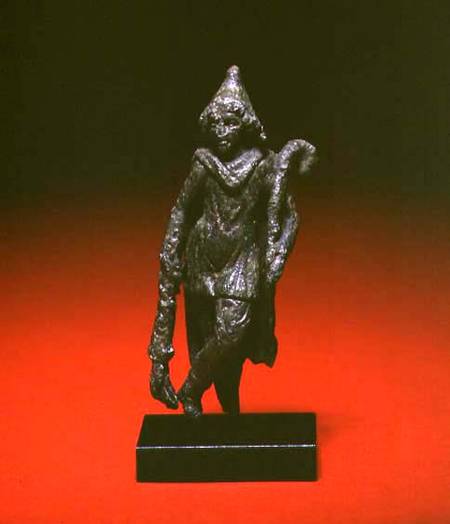 Romano-British bronze statuette of Cautopatesone of the torch-bearers of Mithras de Anonymous